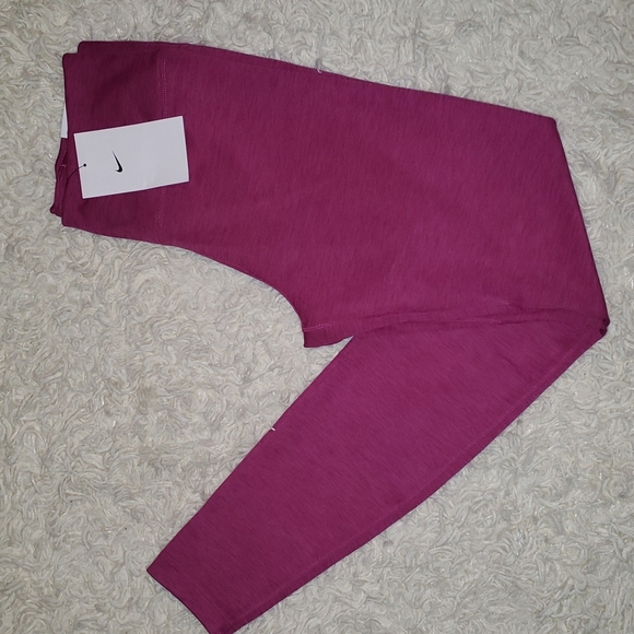 Nike Pants - Nike One Tight Fit Mid Rise Full Length Training Legging Small Pink